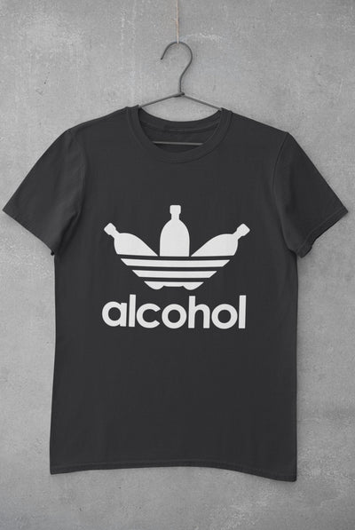 Alcohol Mens Half Sleeves T-shirt- FunkyTeesClub - Funky Tees Club