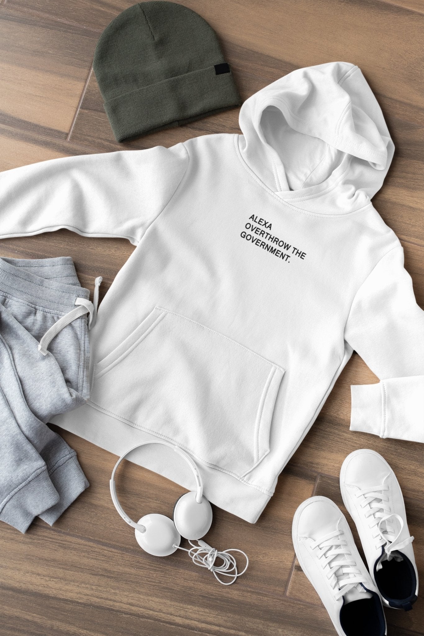 Alexa Overthrow The Government Hoodies for Women-FunkyTeesClub - Funky Tees Club