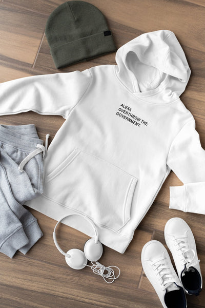 Alexa Overthrow The Government Hoodies for Women-FunkyTeesClub - Funky Tees Club