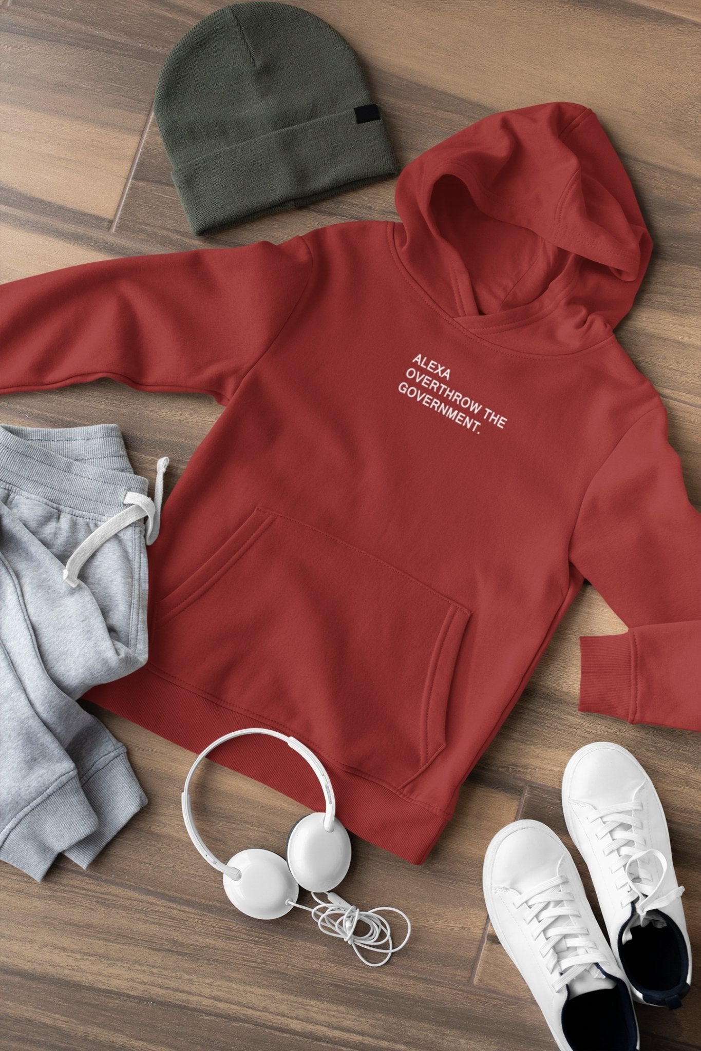 Alexa Overthrow The Government Hoodies for Women-FunkyTeesClub - Funky Tees Club