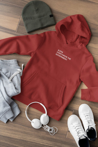 Alexa Overthrow The Government Hoodies for Women-FunkyTeesClub - Funky Tees Club