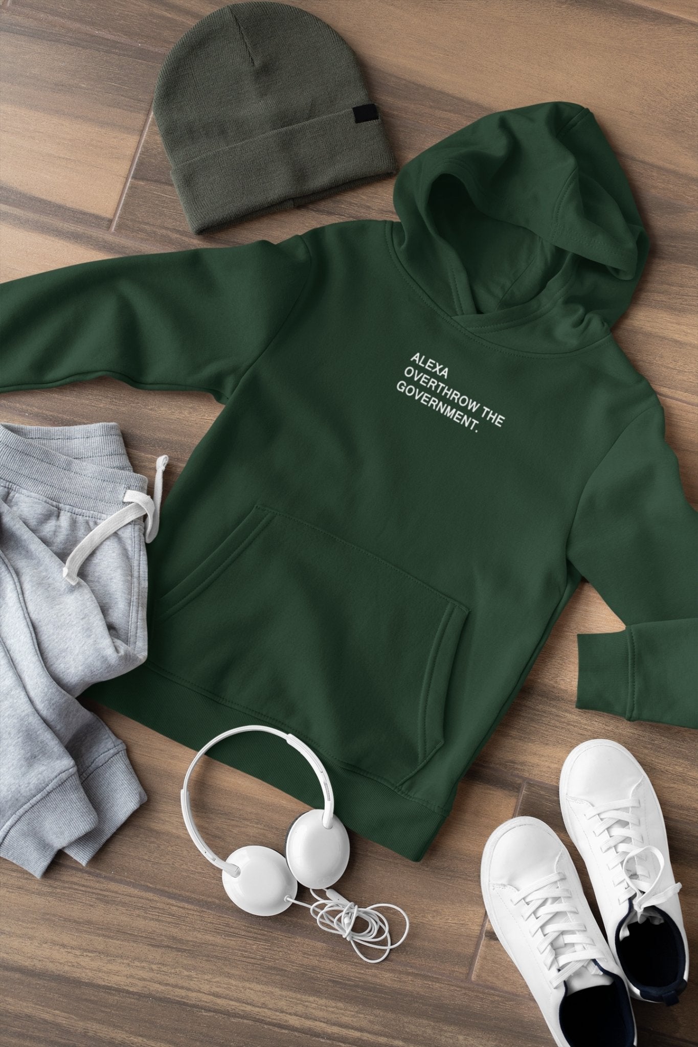 Alexa Overthrow The Government Hoodies for Women-FunkyTeesClub - Funky Tees Club
