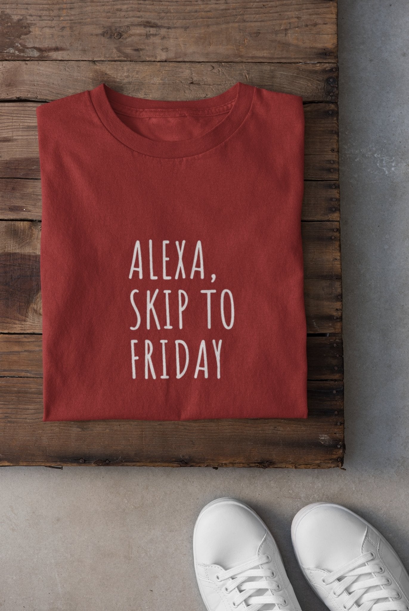 Alexa Skip to Friday Mens Half Sleeves T-shirt- FunkyTeesClub - Funky Tees Club