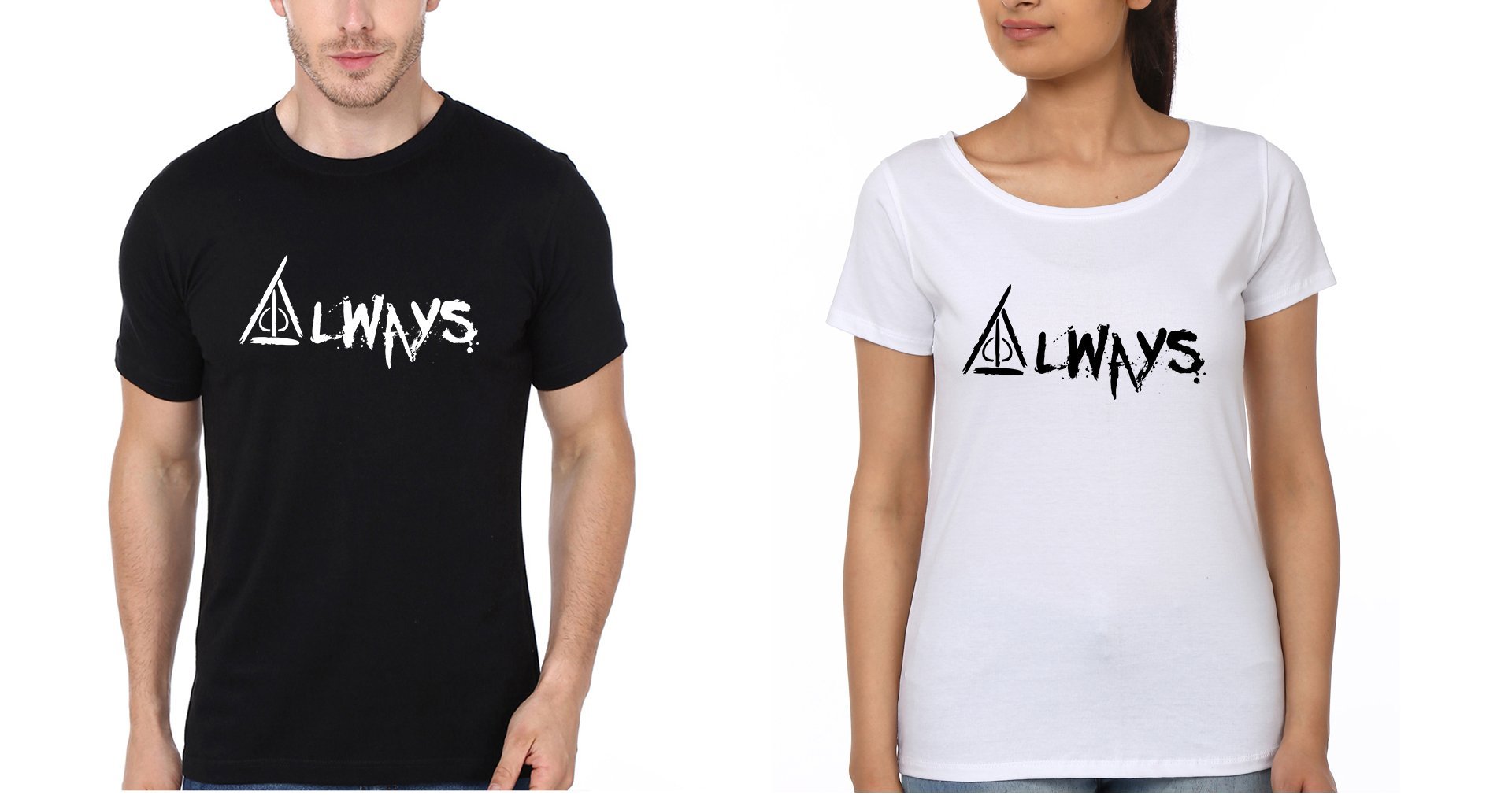 Always Couple Half Sleeves T-Shirts -FunkyTees - Funky Tees Club