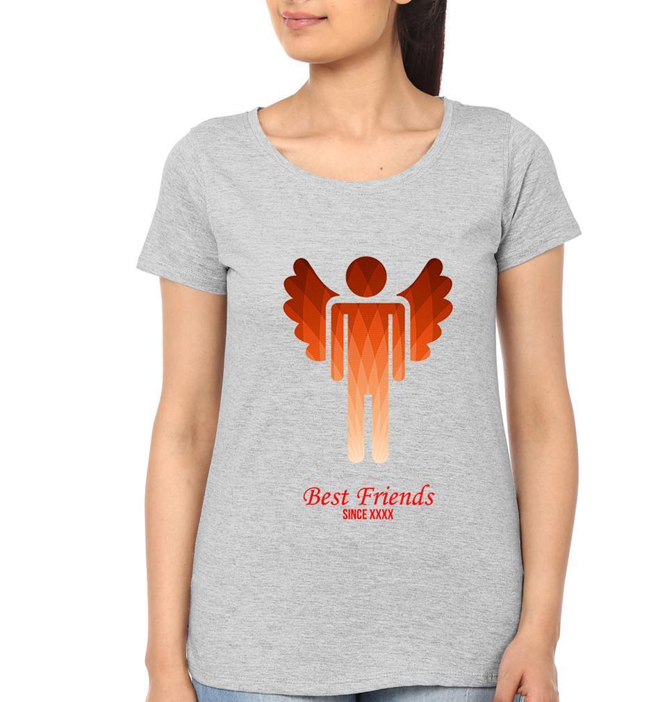 Angel Devil BFF Half Sleeves T-Shirts-FunkyTees - Funky Tees Club
