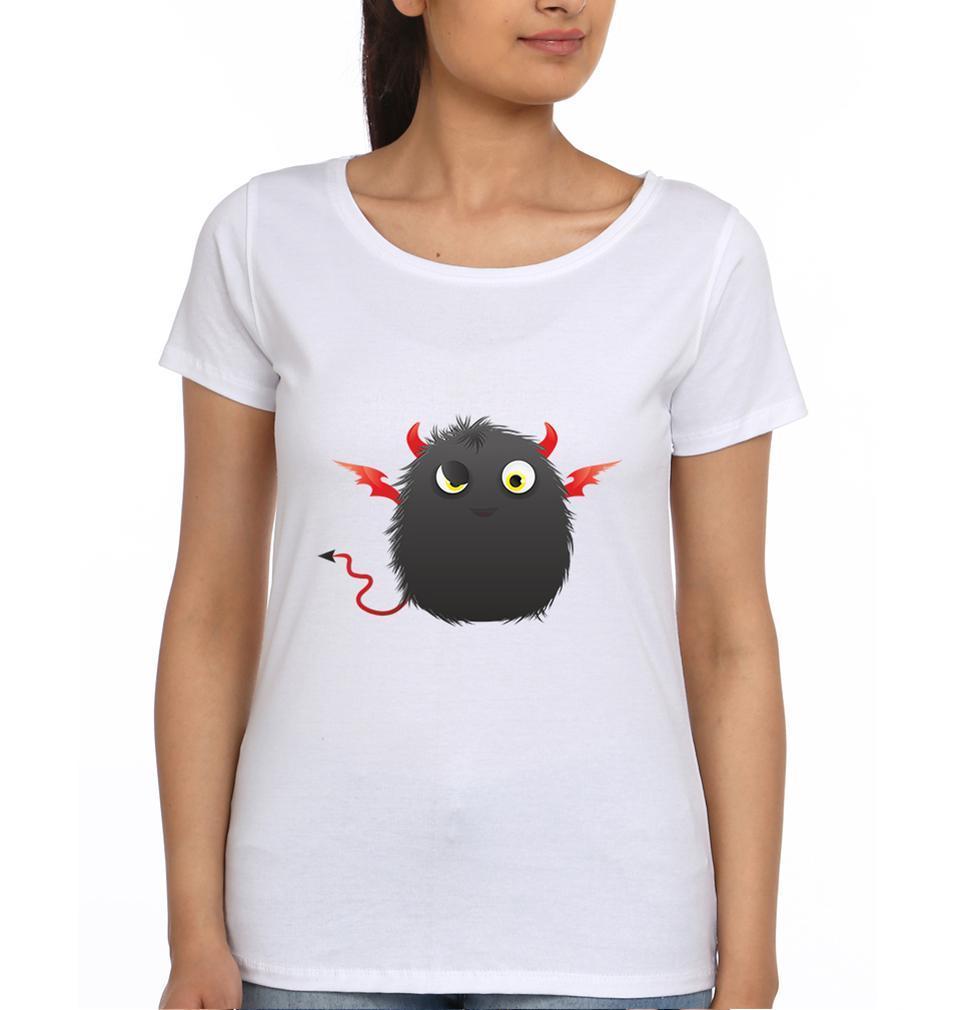 Angel Devil BFF Half Sleeves T-Shirts-FunkyTees - Funky Tees Club