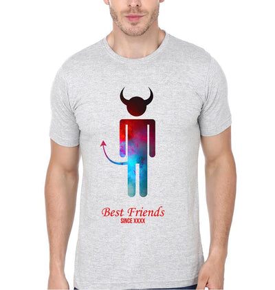 Angel Devil BFF Half Sleeves T-Shirts-FunkyTees - Funky Tees Club