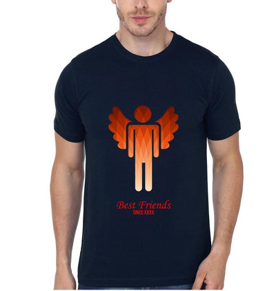 Angel Devil MF BFF Half Sleeves T-Shirts-FunkyTees - Funky Tees Club