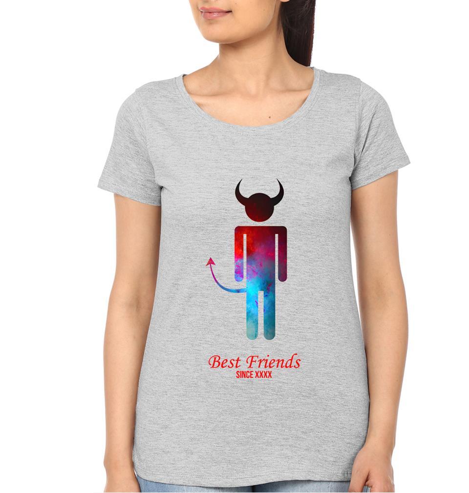 Angel Devil MF BFF Half Sleeves T-Shirts-FunkyTees - Funky Tees Club