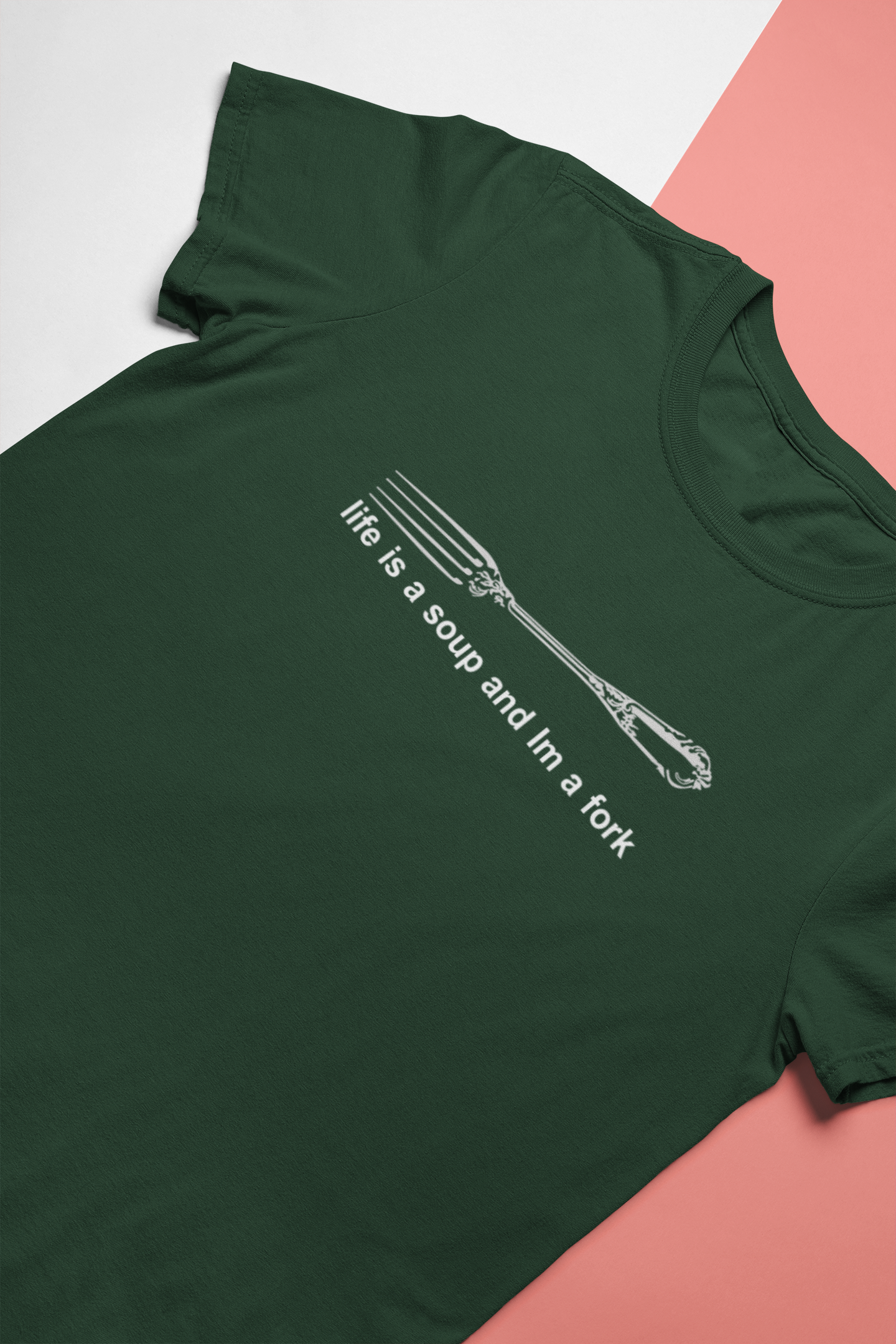 Life Is A Soup And Im Fork Women Half Sleeves T-shirt- FunkyTeesClub