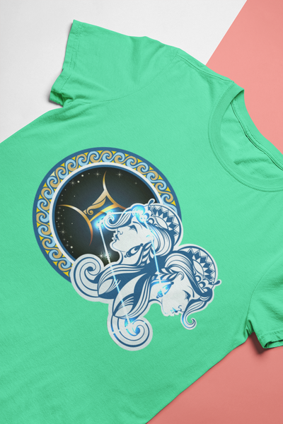 Gemini Zodiac Sign Mens Half Sleeves T-shirt- FunkyTeesClub