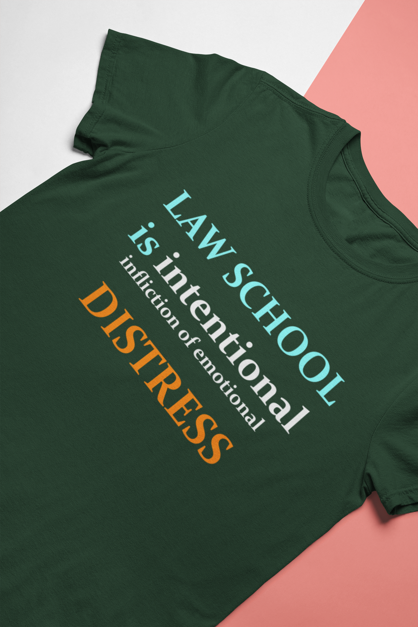 Law School Is International Distress Lawyer Mens Half Sleeves T-shirt- FunkyTeesClub