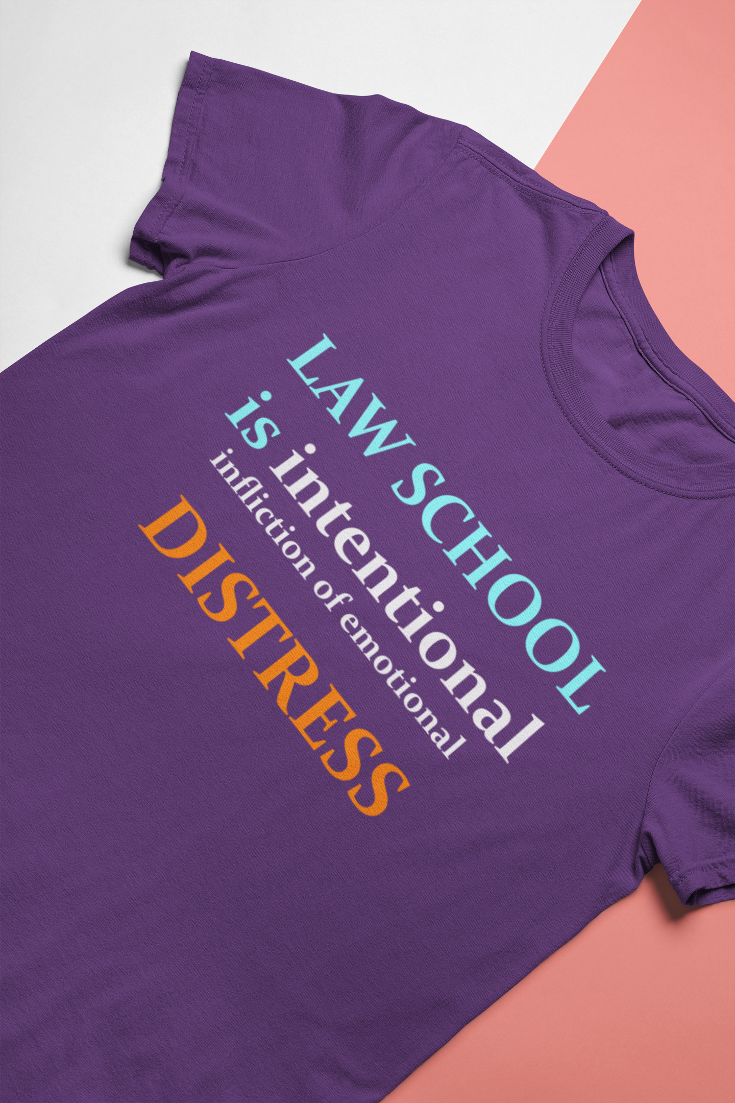 Law School Is International Distress Lawyer Mens Half Sleeves T-shirt- FunkyTeesClub