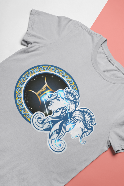 Gemini Zodiac Sign Mens Half Sleeves T-shirt- FunkyTeesClub