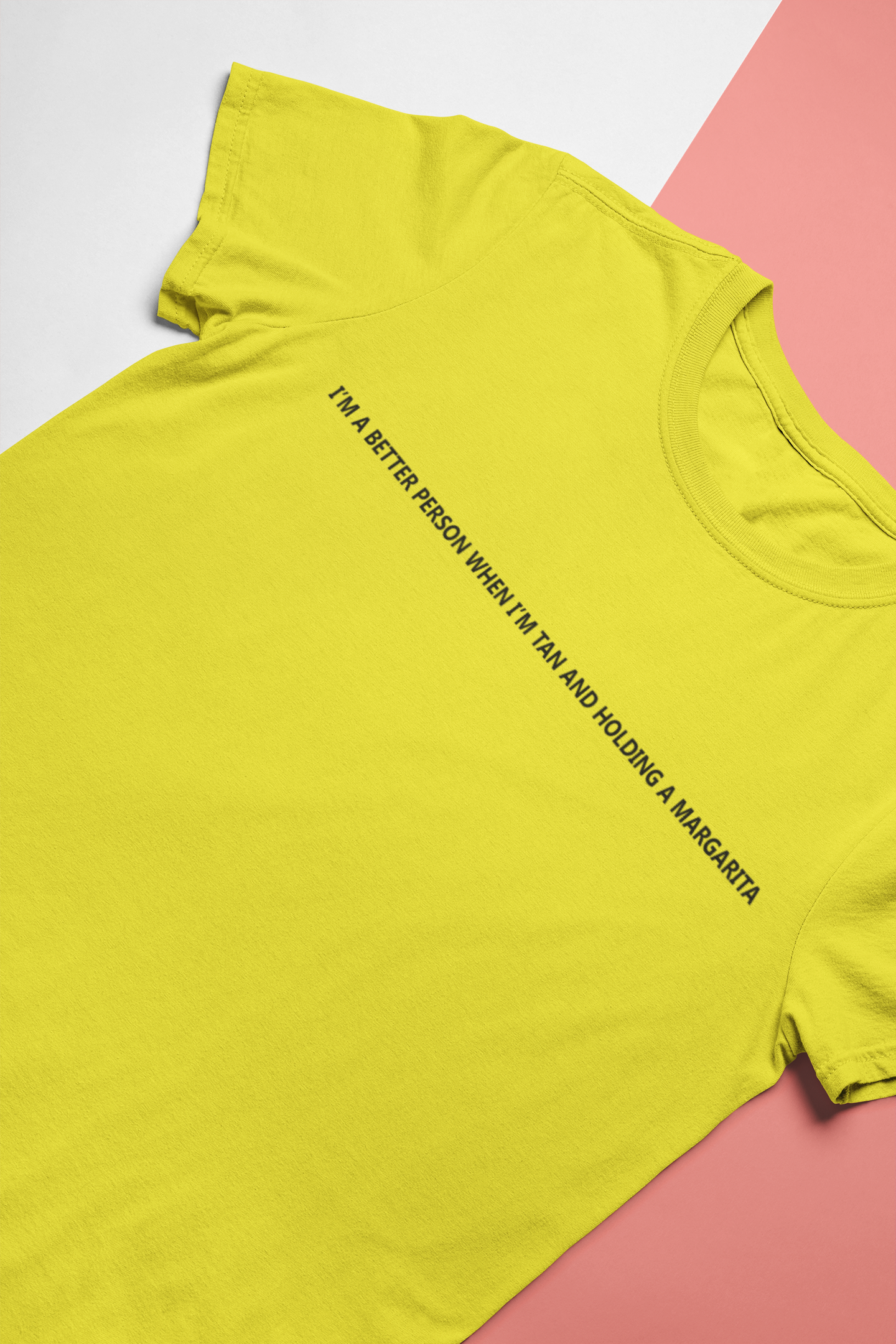 I Am A Better Person When I Am Tan And Holding A Margarita Women Half Sleeves T-shirt- FunkyTeesClub