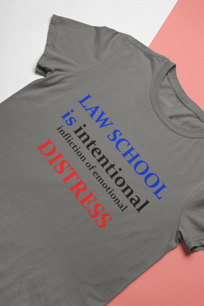 Law School Is International Distress Lawyer Mens Half Sleeves T-shirt- FunkyTeesClub