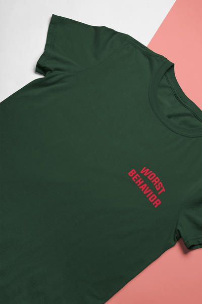 Worst Behavior Women Half Sleeves T-shirt- FunkyTeesClub