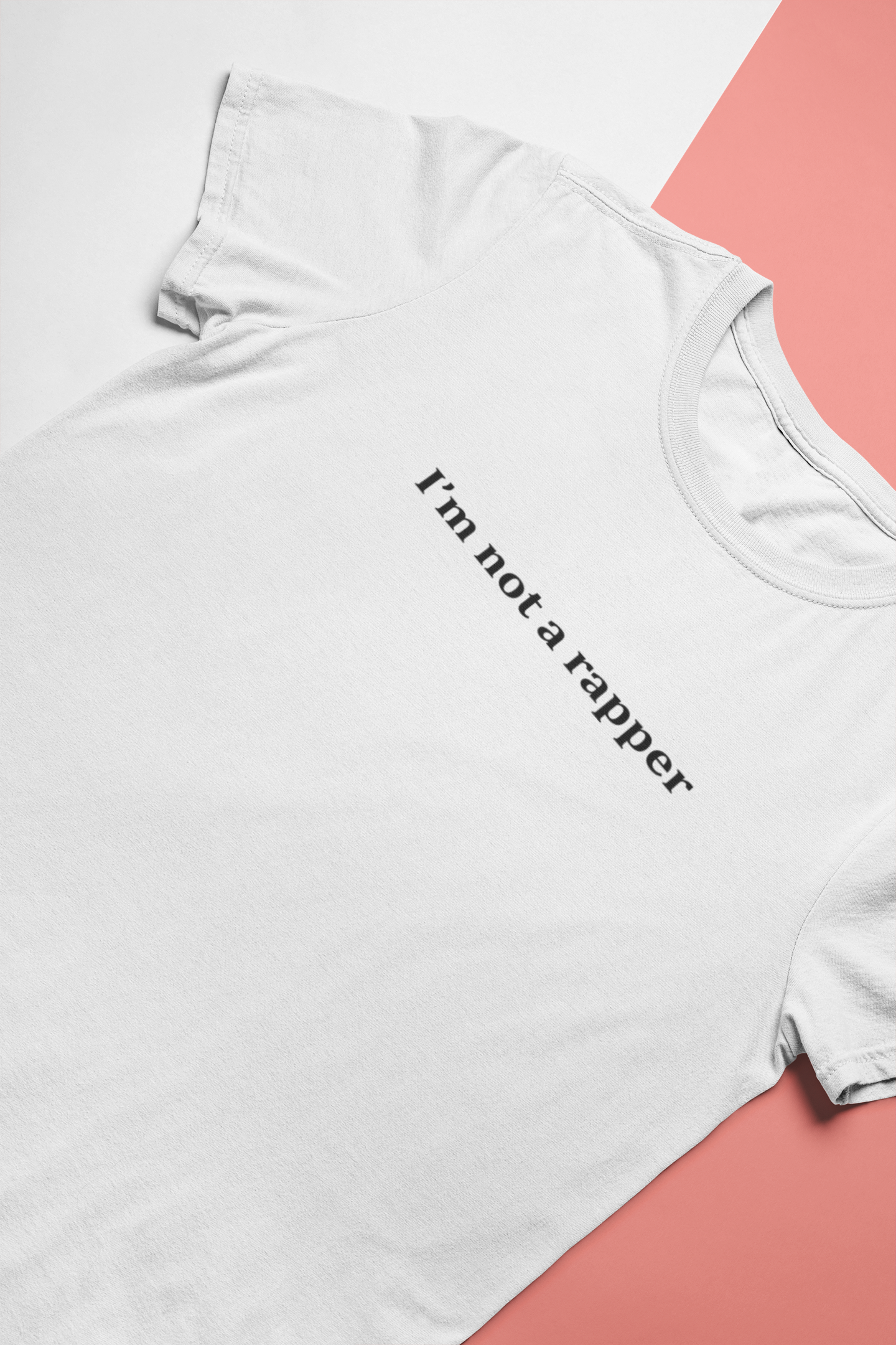 I Am Not A Rapper Mens Half Sleeves T-shirt- FunkyTeesClub