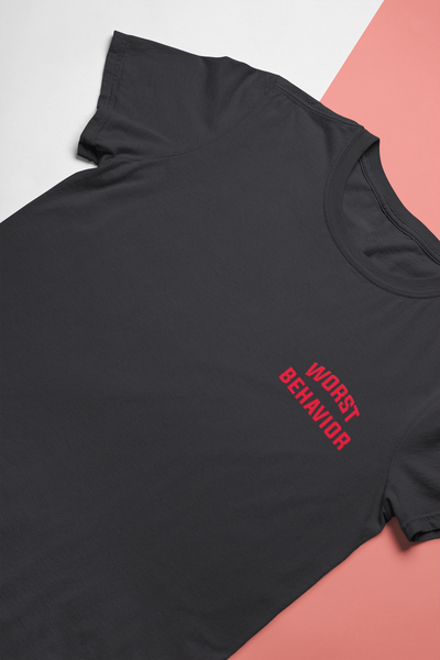 Worst Behavior Mens Half Sleeves T-shirt- FunkyTeesClub