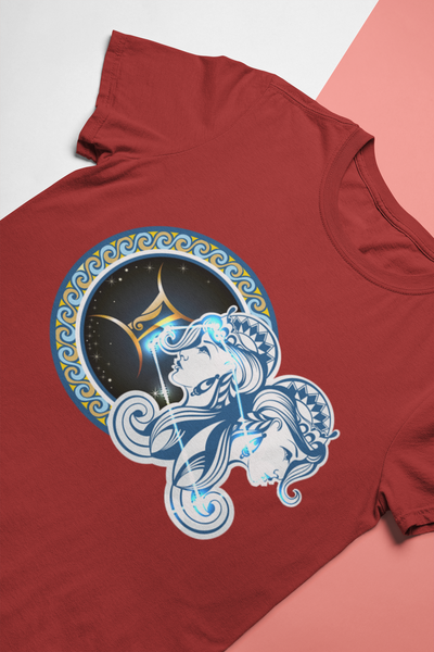 Gemini Zodiac Sign Mens Half Sleeves T-shirt- FunkyTeesClub