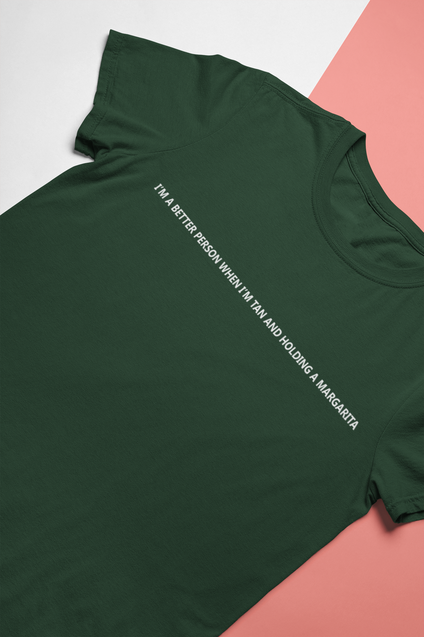 I Am A Better Person When I Am Tan And Holding A Margarita Women Half Sleeves T-shirt- FunkyTeesClub