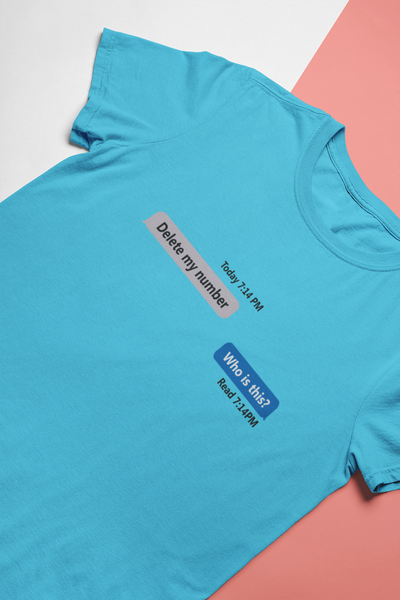 Delete My Number Mens Half Sleeves T-shirt- FunkyTeesClub