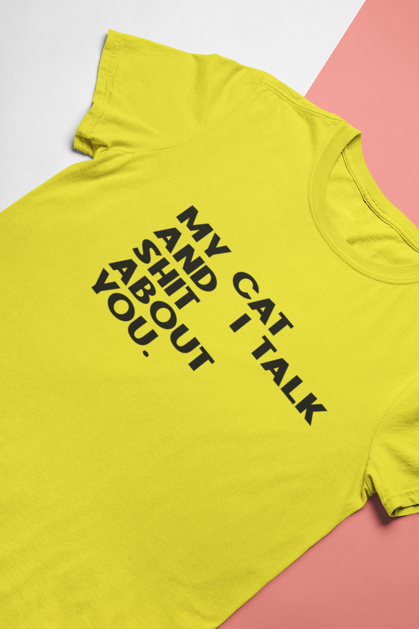 My Cat And I Talk Shit About You Women Half Sleeves T-shirt- FunkyTeesClub