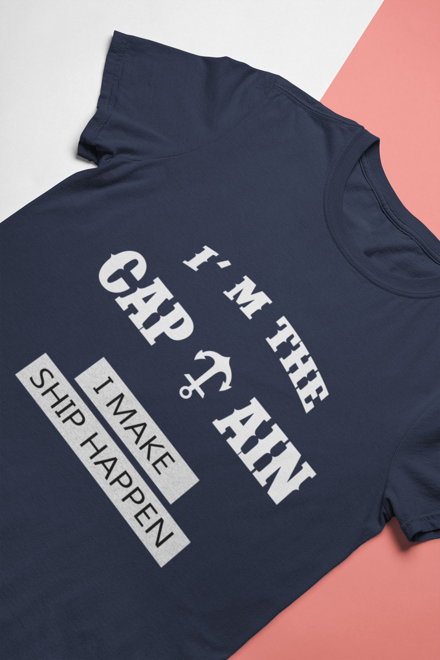 I Am The Captain Merchant Navy Mens Half Sleeves T-shirt- FunkyTeesClub