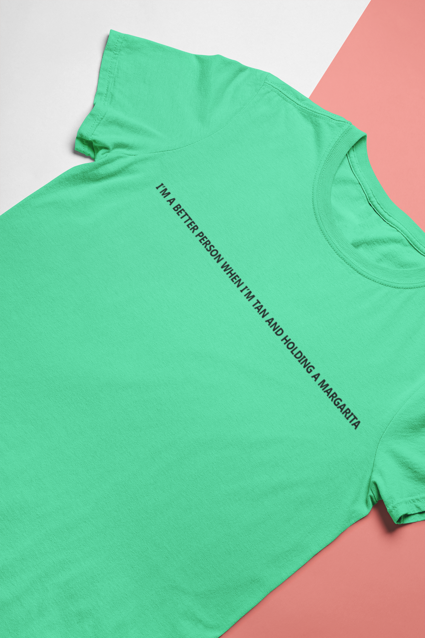 I Am A Better Person When I Am Tan And Holding A Margarita Women Half Sleeves T-shirt- FunkyTeesClub