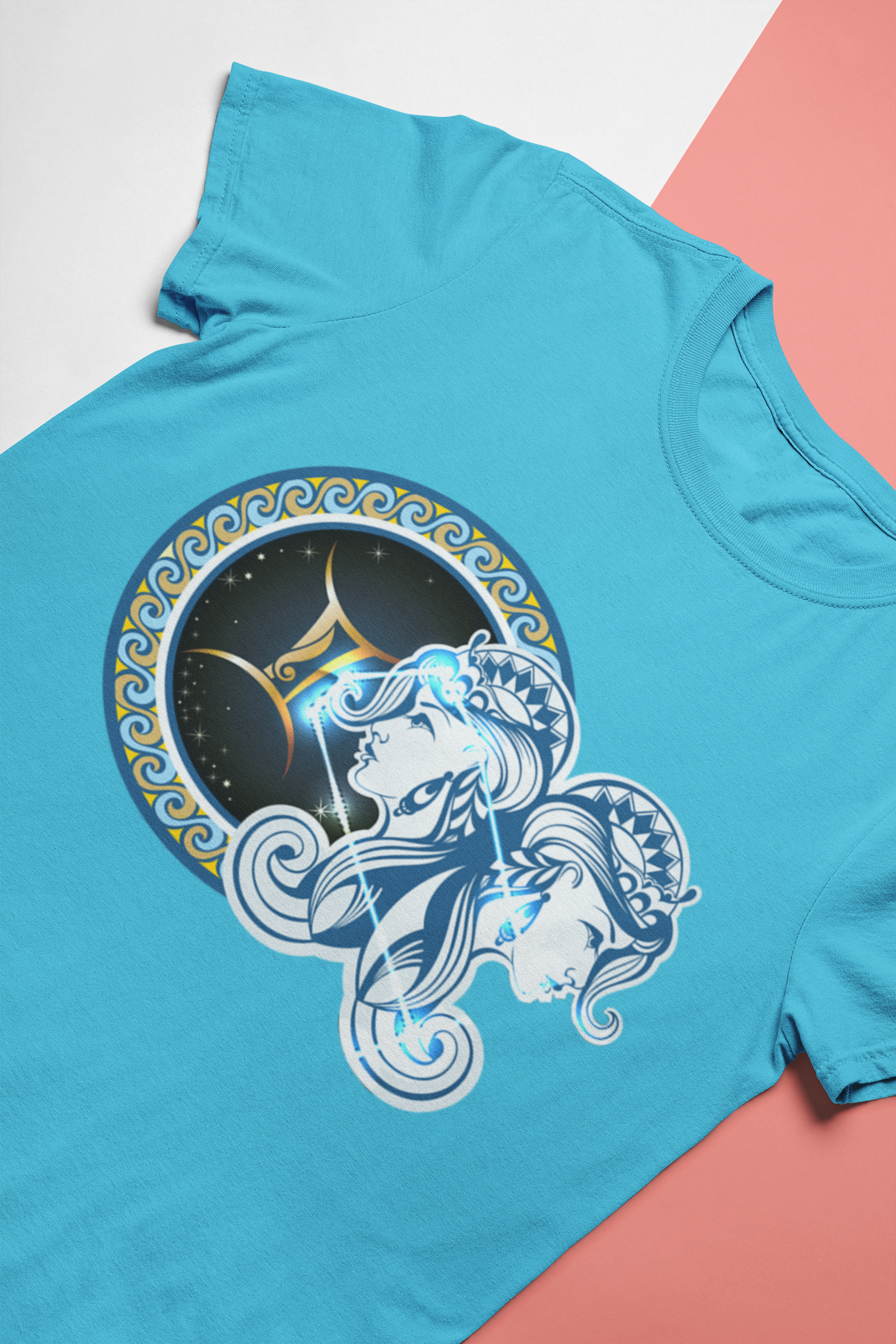 Gemini Zodiac Sign Women Half Sleeves T-shirt- FunkyTeesClub