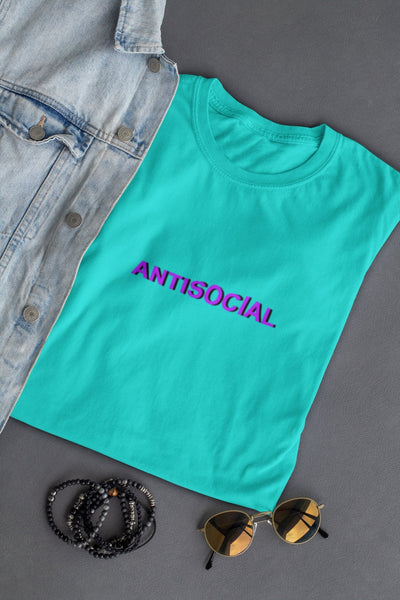 Antisocial Minimal Mens Half Sleeves T-shirt- FunkyTeesClub - Funky Tees Club