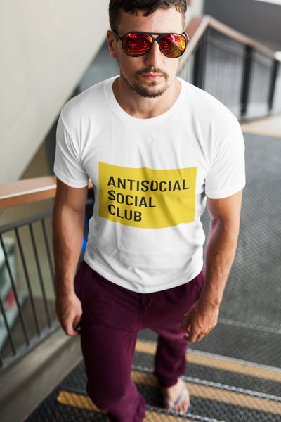 Antisocial Social Club Mens Half Sleeves T-shirt- FunkyTeesClub - Funky Tees Club