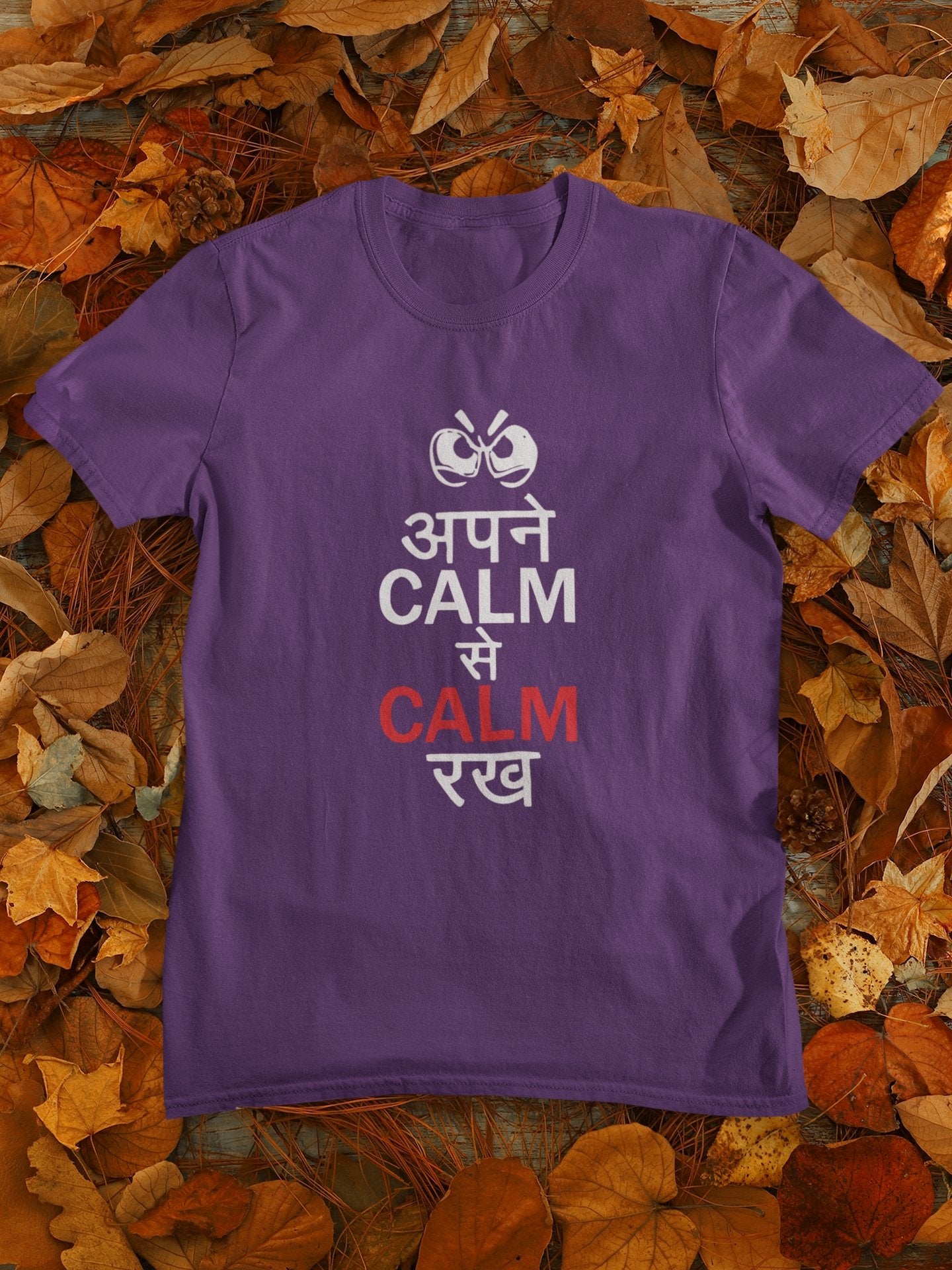 Apne Kaam Se Kaam Typography Mens Half Sleeves T-shirt- FunkyTeesClub - Funky Tees Club