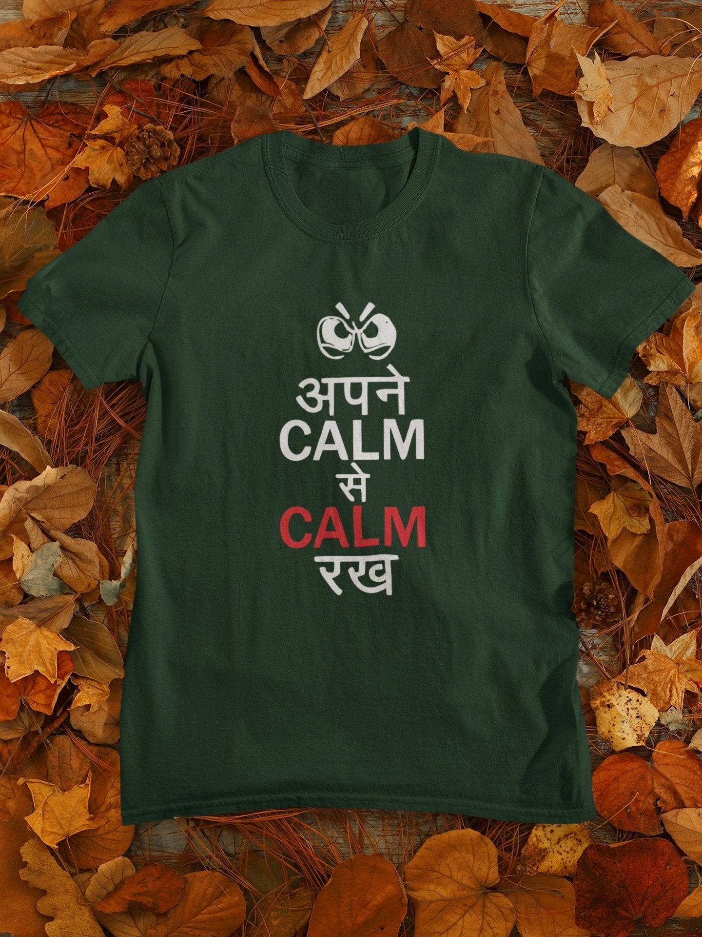 Apne Kaam Se Kaam Typography Mens Half Sleeves T-shirt- FunkyTeesClub - Funky Tees Club