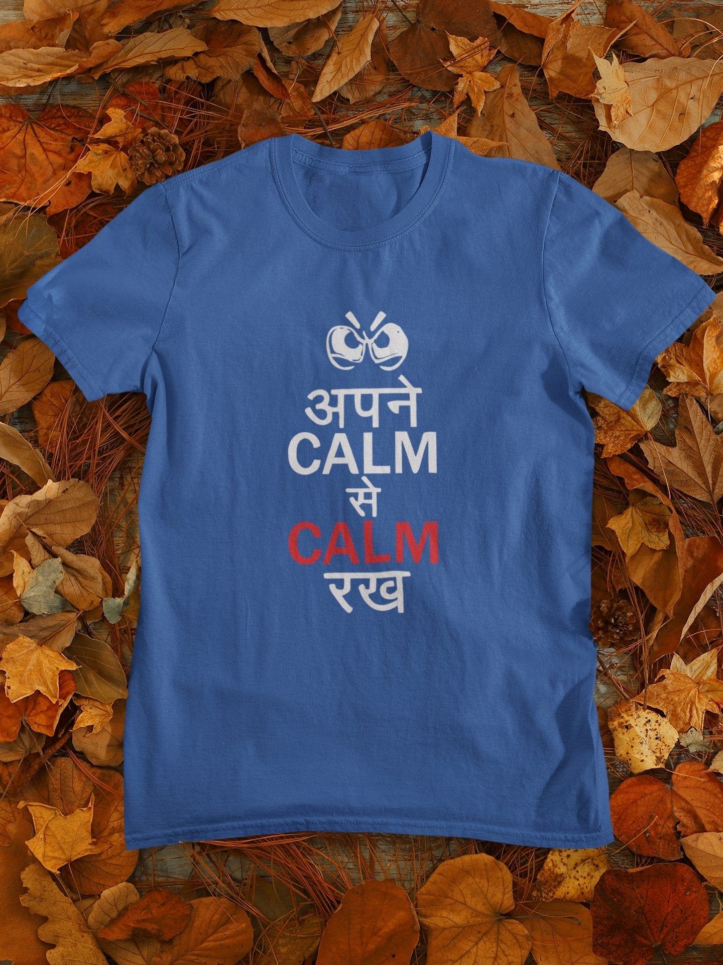 Apne Kaam Se Kaam Typography Mens Half Sleeves T-shirt- FunkyTeesClub - Funky Tees Club