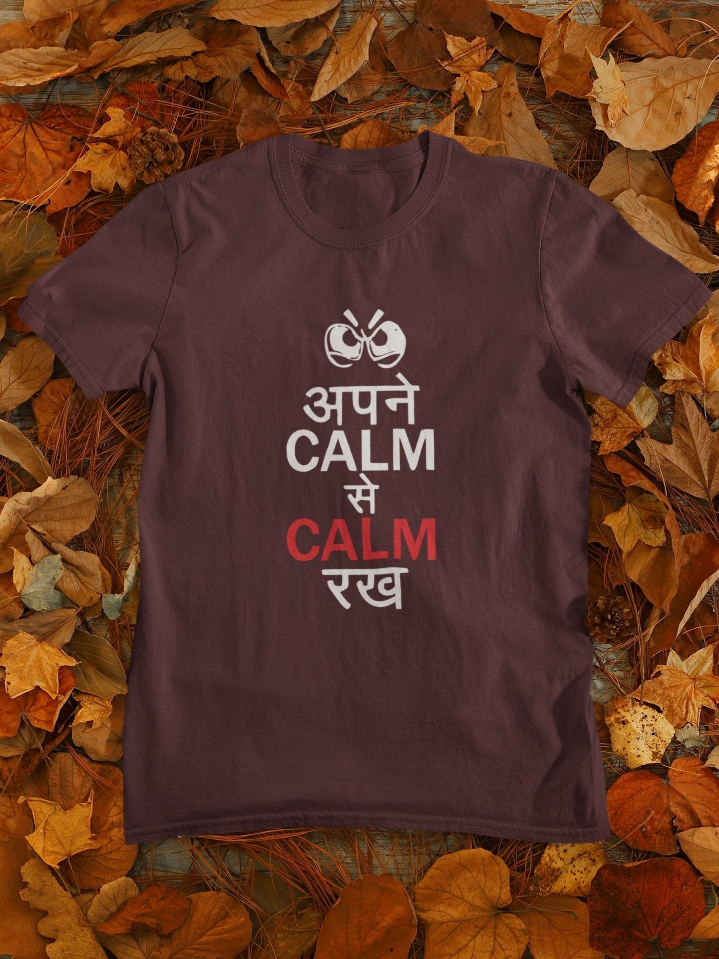 Apne Kaam Se Kaam Typography Mens Half Sleeves T-shirt- FunkyTeesClub - Funky Tees Club