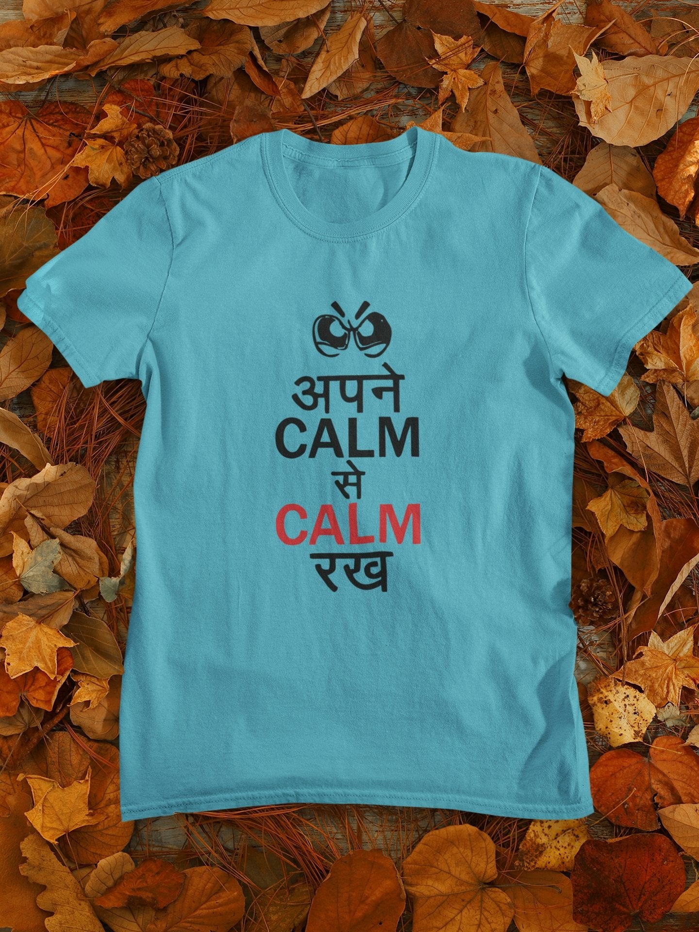 Apne Kaam Se Kaam Typography Mens Half Sleeves T-shirt- FunkyTeesClub - Funky Tees Club