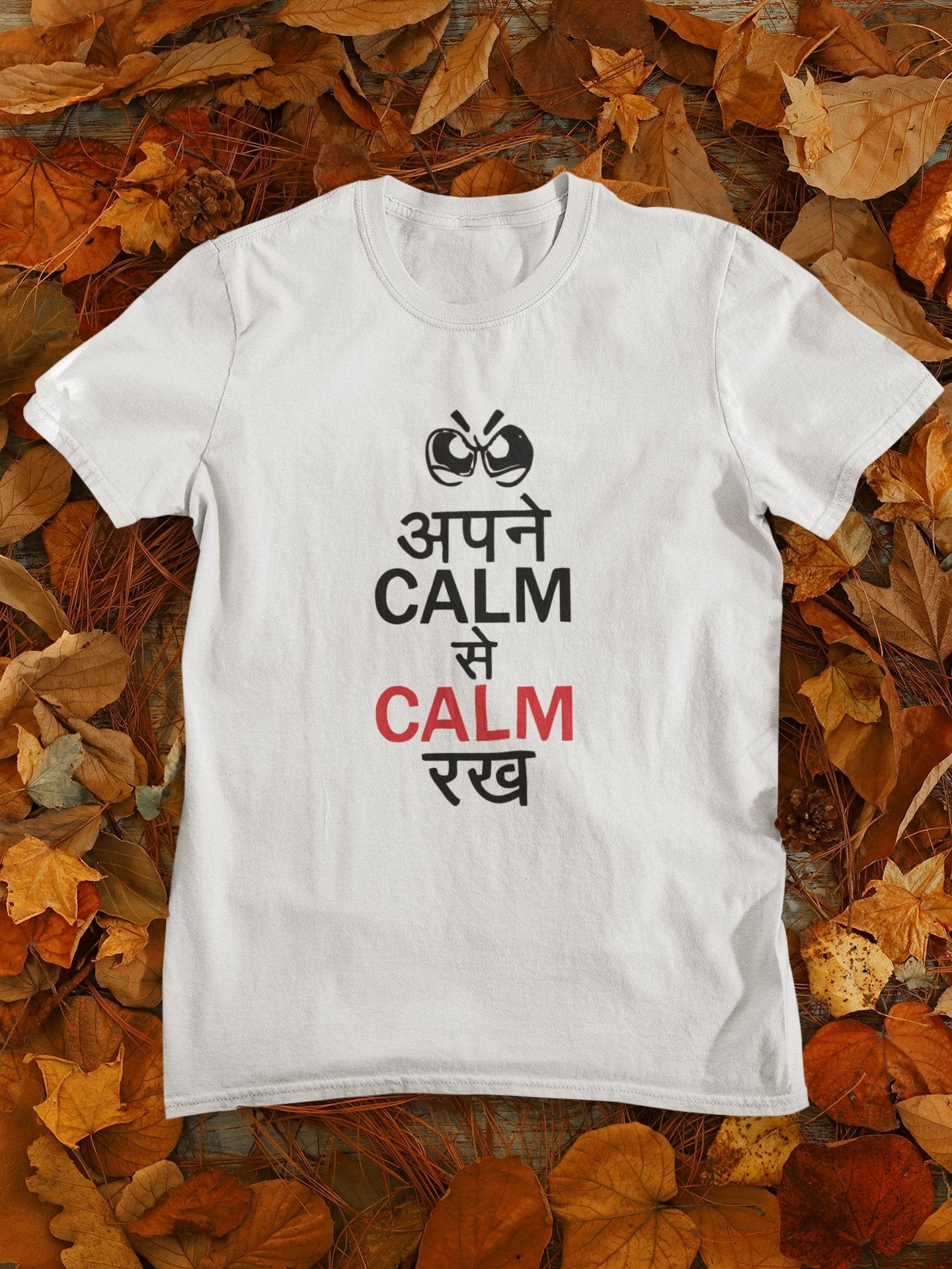 Apne Kaam Se Kaam Typography Mens Half Sleeves T-shirt- FunkyTeesClub - Funky Tees Club