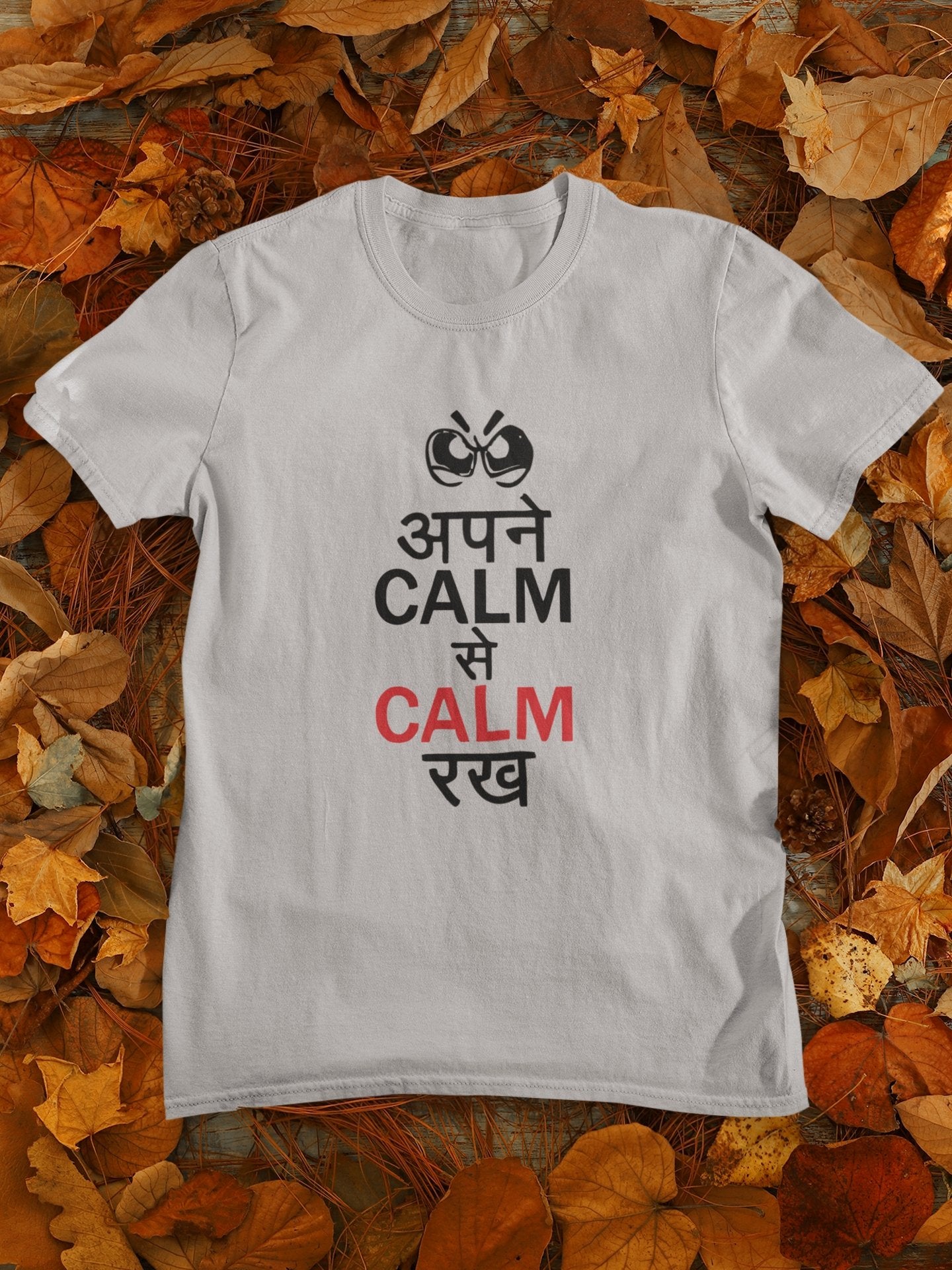 Apne Kaam Se Kaam Typography Mens Half Sleeves T-shirt- FunkyTeesClub - Funky Tees Club