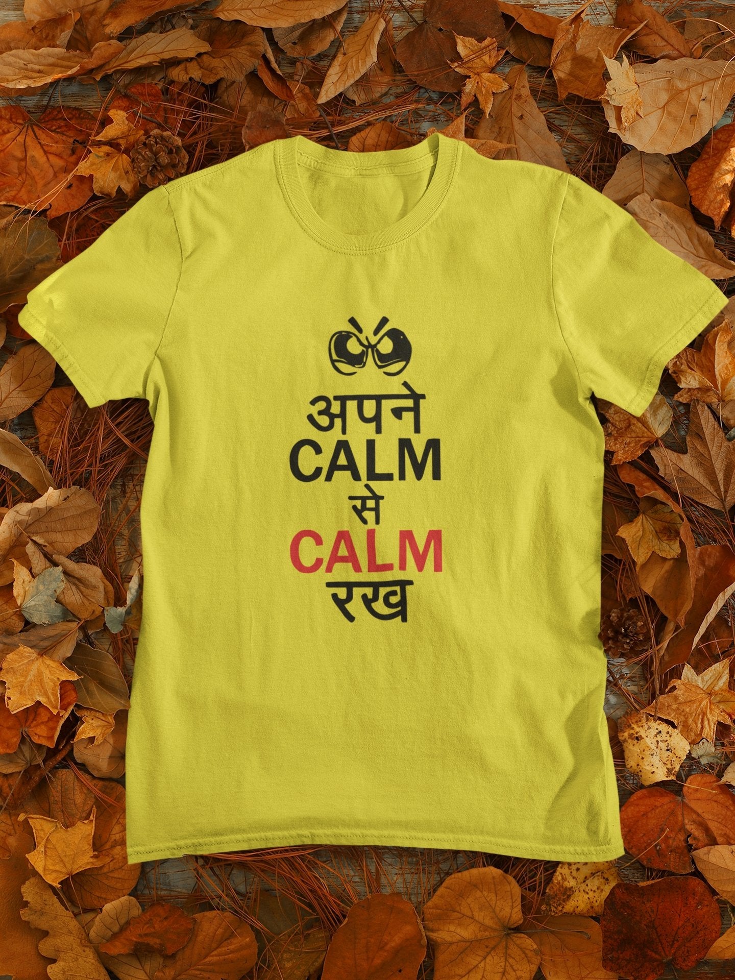 Apne Kaam Se Kaam Typography Mens Half Sleeves T-shirt- FunkyTeesClub - Funky Tees Club