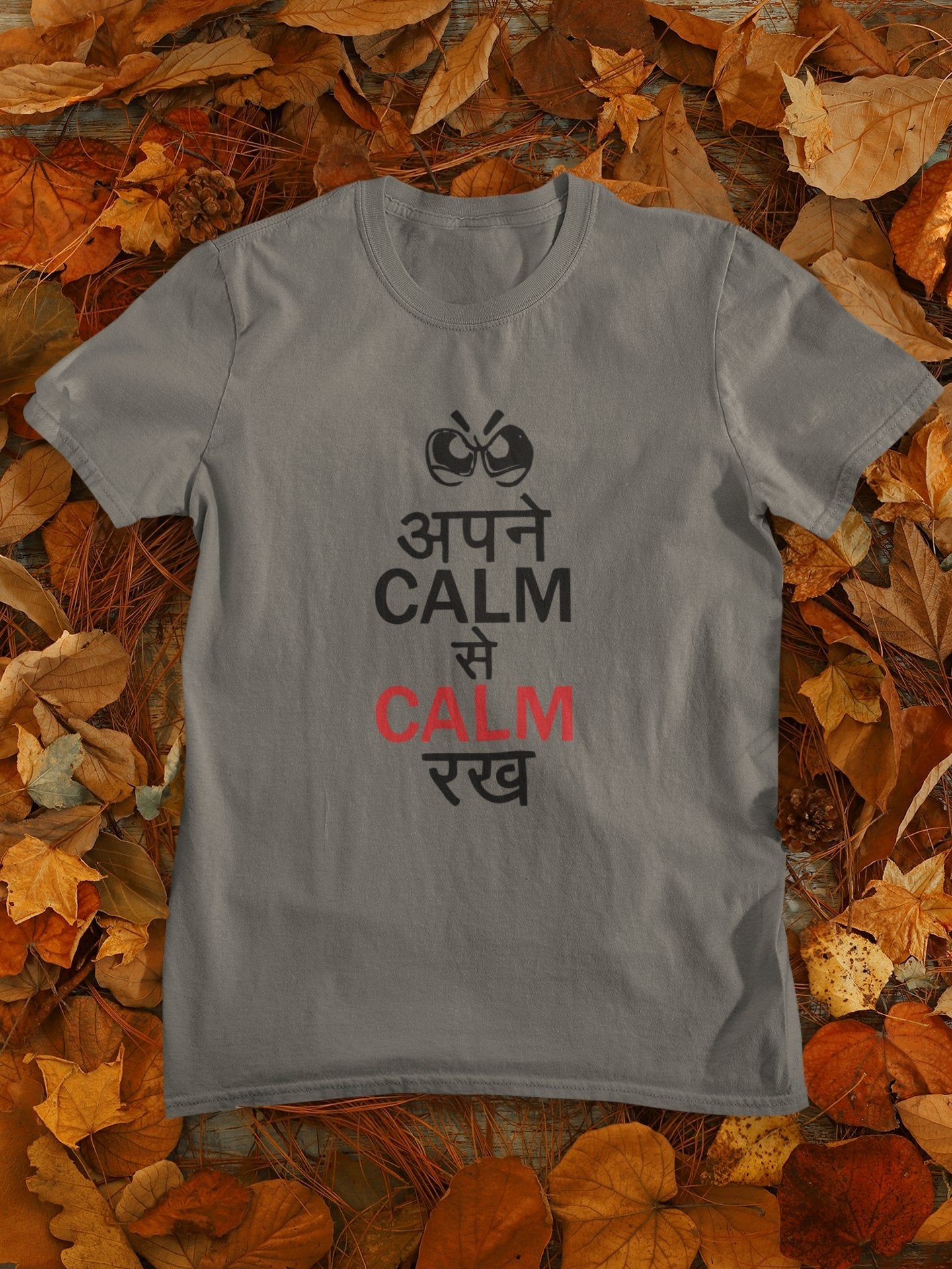 Apne Kaam Se Kaam Typography Mens Half Sleeves T-shirt- FunkyTeesClub - Funky Tees Club