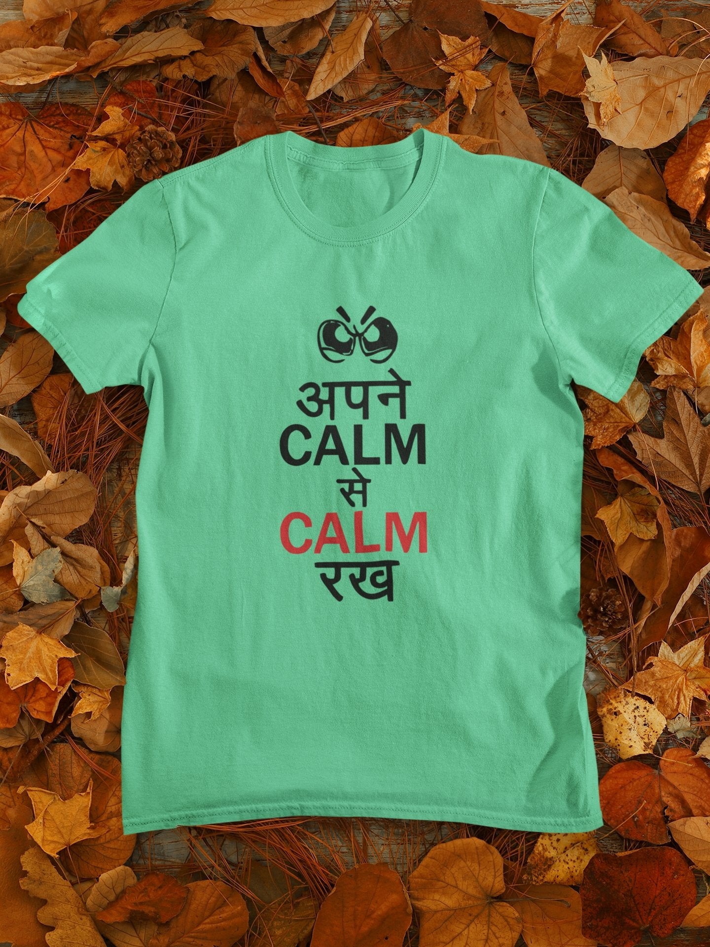 Apne Kaam Se Kaam Typography Mens Half Sleeves T-shirt- FunkyTeesClub - Funky Tees Club
