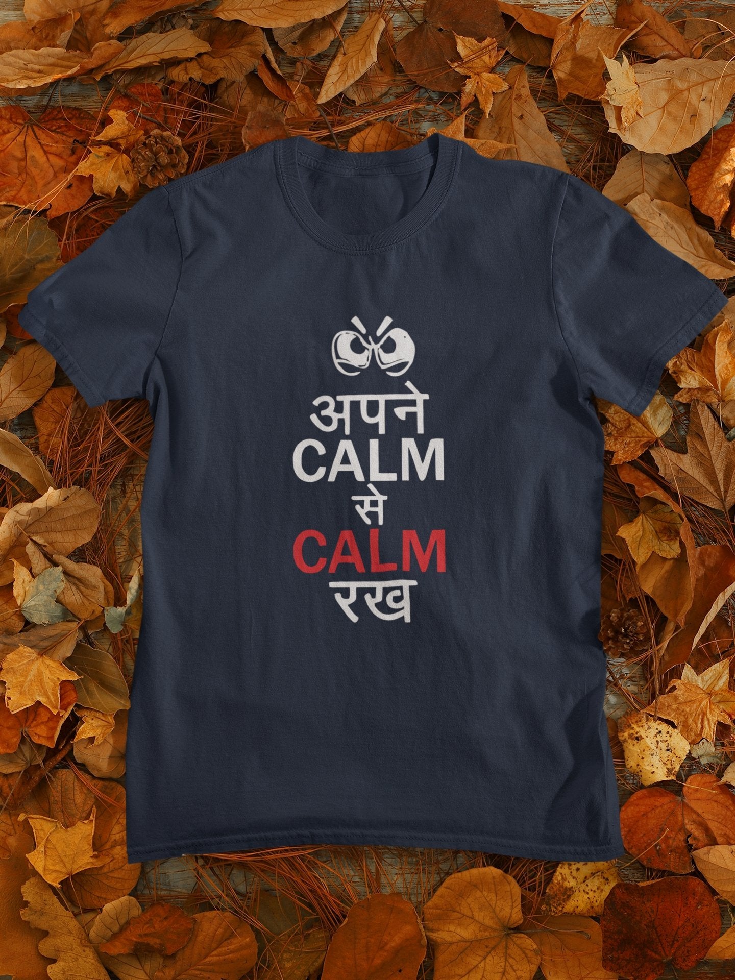 Apne Kaam Se Kaam Typography Mens Half Sleeves T-shirt- FunkyTeesClub - Funky Tees Club