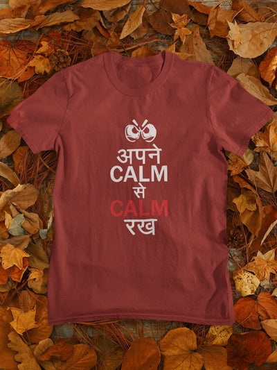 Apne Kaam Se Kaam Typography Women Half Sleeves T-shirt- FunkyTeesClub - Funky Tees Club