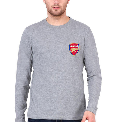 Arsenal Logo Men Full Sleeves T-Shirts-FunkyTeesClub - Funky Tees Club