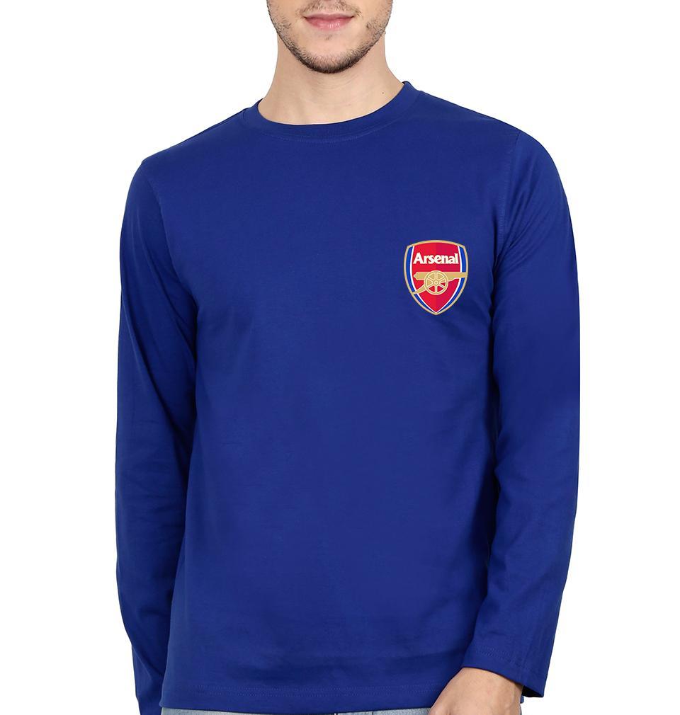 Arsenal Logo Men Full Sleeves T-Shirts-FunkyTeesClub - Funky Tees Club