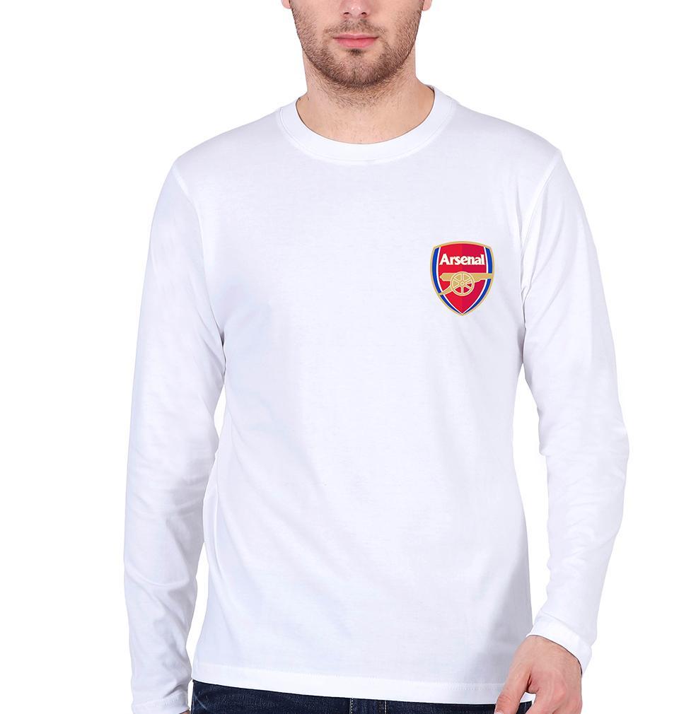 Arsenal Logo Men Full Sleeves T-Shirts-FunkyTeesClub - Funky Tees Club