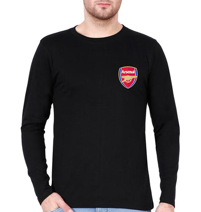 Arsenal Logo Men Full Sleeves T-Shirts-FunkyTeesClub - Funky Tees Club