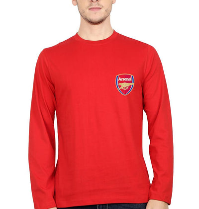 Arsenal Logo Men Full Sleeves T-Shirts-FunkyTeesClub - Funky Tees Club