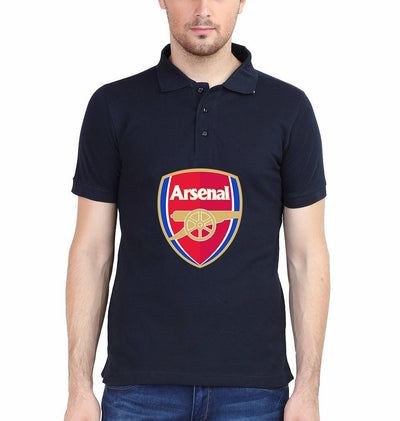 Arsenal Logo Men Polo Half Sleeves T-Shirts-FunkyTeesClub - Funky Tees Club